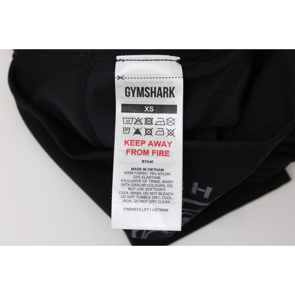 GYMSHARK Women’s Size XS Legacy Logo Leggings BLACK Body Fit B7A4E - Picture 8 of 9